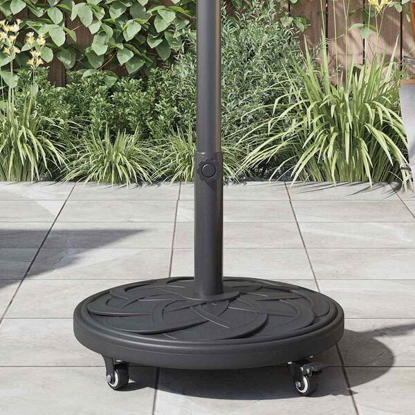 vidaXL Parasol Base Art Deco Black &Oslash; 45 x 39.5 cm Iron
