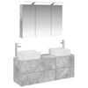 vidaXL Bathroom Furniture Set 4 pcs Concrete Grey