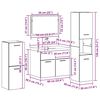 vidaXL Bathroom Furniture Set with Door 4 pcs Old Wood Engineered Wood