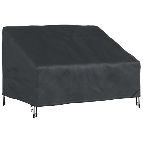 vidaXL Garden Bench Cover Black 130 x 95 x 40 / 80 cm 210D Oxford Fbric