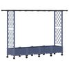 vidaXL Raised Bed with Trellis and Roof Grey 203 x 40 x 127 cm PP