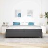 vidaXL Bed Frame with Mattress Dark Grey 200 x 200 cm Fabric