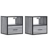 vidaXL Wall-mounted Bedside Cabinets 2 pcs Grey Sonoma 40x31x39.5 cm