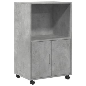 vidaXL Rolling&nbsp;Cabinet Concrete Grey 55x40x91 cm Engineered Wood