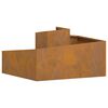 vidaXL Garden Planter Brown 80 x 80 x 50 cm Weathering Steel