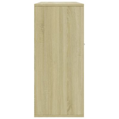 vidaXL Sideboard White and Sonoma Oak 88x30x70 cm Engineered Wood