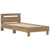 vidaXL Bed Frame Artisan Oak 98.5 x 200 cm Engineered Wood