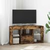 vidaXL Corner LED TV Cabinet Wall-mounted Smoked Oak 100 x 40 x 50 cm
