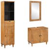 vidaXL Bathroom Furniture Set with Drawer 3 pcs Brown Engineered Wood