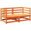 vidaXL 2 Piece Garden Sofa Set Wax Brown Solid Wood Pine