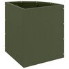 vidaXL Corner Planter Olive green 30 x 30 x 35 cm Steel
