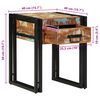 vidaXL End Table with Drawer 40 x 40 x 50 cm Solid Reclaim Wood