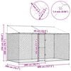 vidaXL Dog Cage with Roof Silver 400 x 200 x 258 cm Steel and PE
