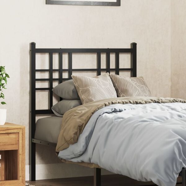 vidaXL Metal Replace Headboard White 75cm