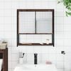 vidaXL Bathroom Mirror Cabinet Brown Oak 60x16x60 cm Engineered Wood