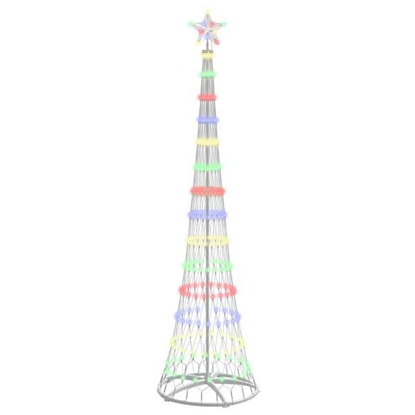 vidaXL LED Christmas Tree Multicolour 70 x 70 x 250 cm Metal
