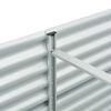 vidaXL Garden Raised Bed 320x80x81 cm Galvanised Steel Silver