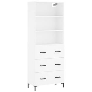 vidaXL Highboard White 69.5x34x180 cm Engineered Wood