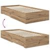 vidaXL Bed Frame with Drawer Artisan Oak 90 x 190 cm Engineered Wood