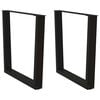 vidaXL Dining Table Leg | Black | Powder-coated steel | High Table Leg