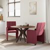 vidaXL Dining Chairs with Wheels 2 pcs Wine red 58 x 65 x 94 cm Fabric