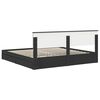 vidaXL Storage Bed with Headboard Black 200 x 200 cm Engineered Wood