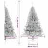 vidaXL Artificial Pre-lit Christmas Tree Silver 150 cm PET