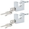 vidaXL Padlock 2 pcs Silver Steel