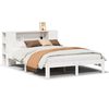 vidaXL Bookcase Bed without Mattress White 150x200 cm King Size Solid Wood Pine