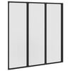 Shower Bath Screen Wall 117 x 120 cm 3 Panels Foldable