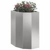 vidaXL Corner Planter Silver 30 x 30 x 50 cm Stainless steel