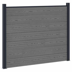 vidaXL Fence Panel WPC and Aluminium Grey