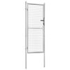 vidaXL Garden Gate Galvanised Steel 100x200 cm Silver