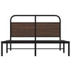 vidaXL Bed Frame Without Mattress 135x190 cm Double Brown Oak Engineered Wood