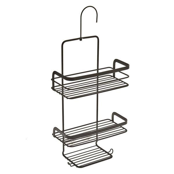 Metaltex 3-tier Douche Rack with Hook Black