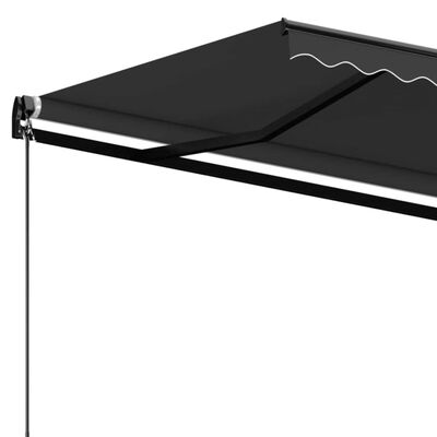 vidaXL Manual Retractable Awning 500x350 cm Anthracite