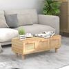 vidaXL Coffee Table Brown 80x40x30 cm Engineered Wood&Solid Wood Pine