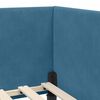 vidaXL Corner Bed Frame with Headboard Blue 90 cm x 190 cm Velvet