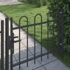 vidaXL Fence Gate Grey 100 x 75 cm Powder coated steel