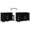 vidaXL Sideboard Black Oak 100 x 35 x 75 cm