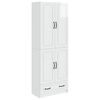 vidaXL Cabinet Set 2 pcs High Gloss White Engineered Wood