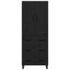 vidaXL Highboard Black Oak 69.5 x 34 x 180 cm Engineered Wood