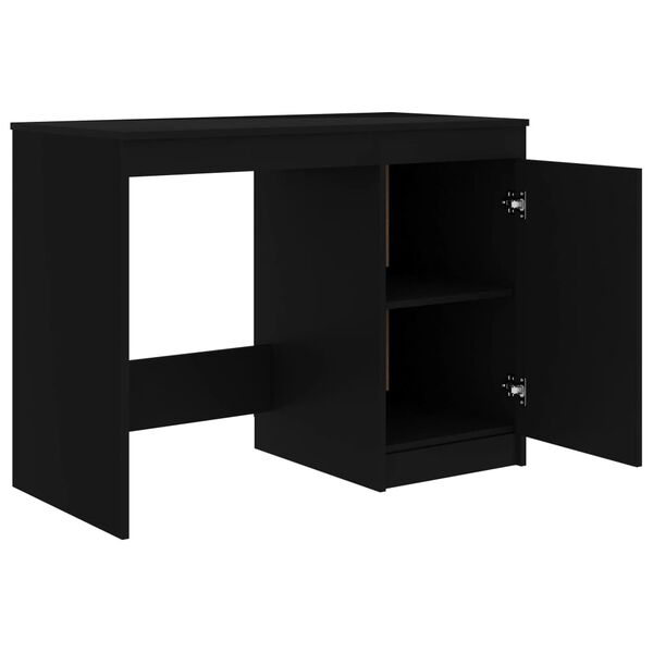 vidaXL Desk Black 100x50x76 cm Engineered Wood