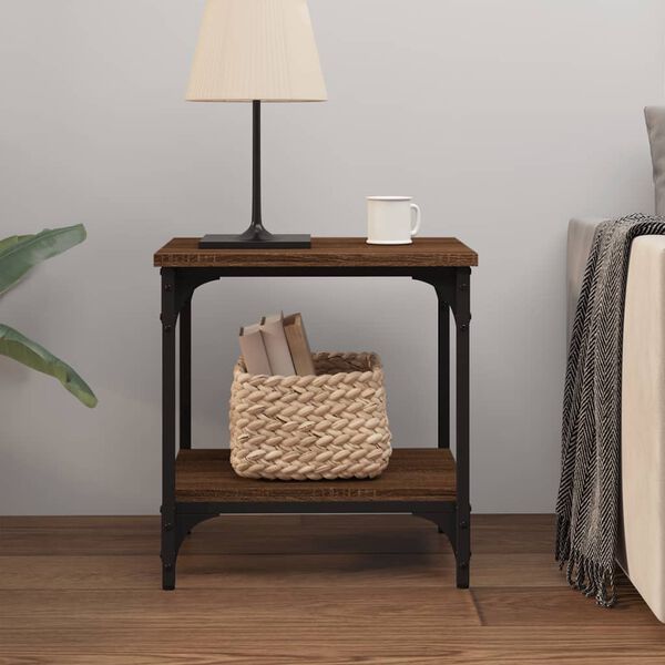 vidaXL Side Table Brown Oak 40x30x42 cm Engineered Wood