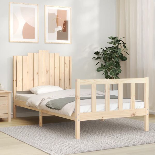 vidaXL Bed Frame without Mattress 100x200 cm Solid Wood Pine