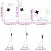 vidaXL LED Reindeers 3 pcs Warm White Fabric