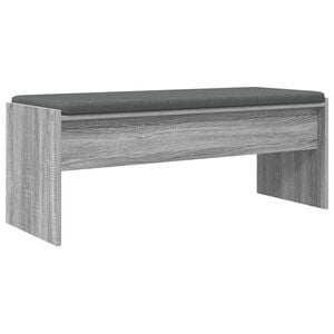 vidaXL Hall Bench with Cushion Grey Sonoma 103 x 38 x 40 cm