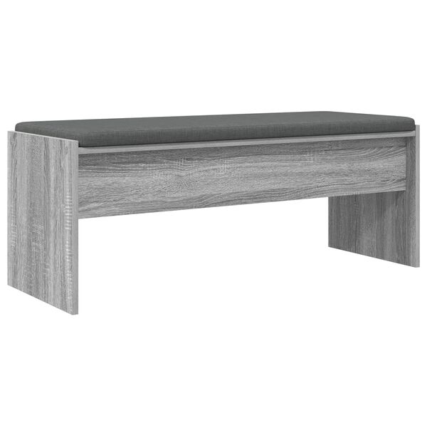 vidaXL Hall Bench with Cushion Grey Sonoma 103 x 38 x 40 cm