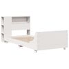 vidaXL Bed Frame without Mattress White 90x190 cm Single Solid Wood Pine