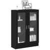 vidaXL Book Cabinet Black Oak 82.5x30.5x115 cm Engineered Wood